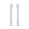 Thumbnail Image 2 of Diamond Elongated Hoop Earrings 1/2 ct tw 10K White Gold