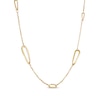 Thumbnail Image 2 of Hollow Twist Paperclip Station Necklace 10K Yellow Gold 20&quot;