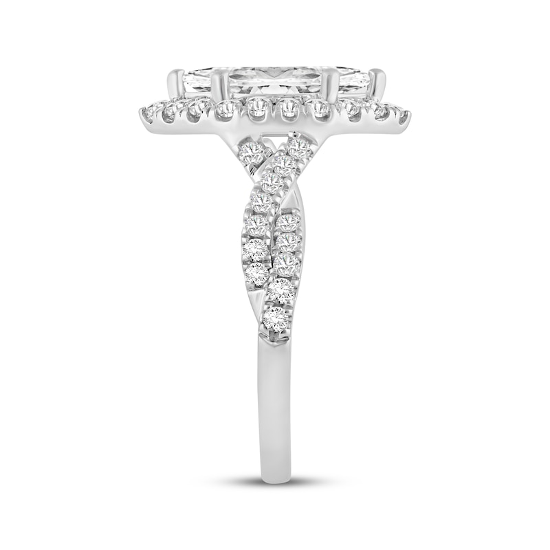 Main Image 2 of Lab-Grown Diamonds by KAY Marquise-Cut Halo Engagement Ring 2-1/4 ct tw 14K White Gold