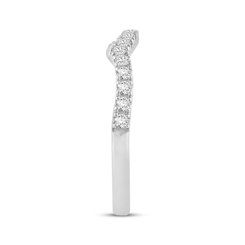 Main Image 2 of Lab-Grown Diamonds by KAY Contour Wedding Band 1/4 ct tw 14K White Gold