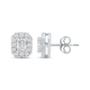 Thumbnail Image 3 of Lab-Grown Diamonds by KAY Emerald-Cut Halo Stud Earrings 3/4 ct tw 10K White Gold