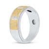 Thumbnail Image 2 of Men's Square-Cut Diamond Wedding Band 1/2 ct tw 10K Two-Tone Gold