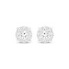 Thumbnail Image 2 of Multi-Diamond Halo Stud Earrings 1-1/2 ct tw 14K White Gold