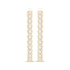 Thumbnail Image 2 of Diamond Oval Hoop Earrings 1/3 ct tw 10K Yellow Gold