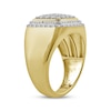 Thumbnail Image 2 of Men's Multi-Diamond Halo Ring 1/2 ct tw 10K Yellow Gold