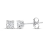 Thumbnail Image 1 of Radiant Reflections Princess-Cut Diamond Solitaire Stud Earrings 1/3 ct tw Sterling Silver (J/I3)