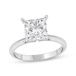 Now + Forever Lab-Grown Diamonds Princess-Cut Solitaire Engagement Ring 2-1/2 ct tw 14K White Gold (I/SI2)