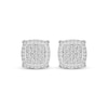 Thumbnail Image 2 of Men's Baguette & Round-Cut Multi-Diamond Stud Earrings 1/3 ct tw 10K White Gold