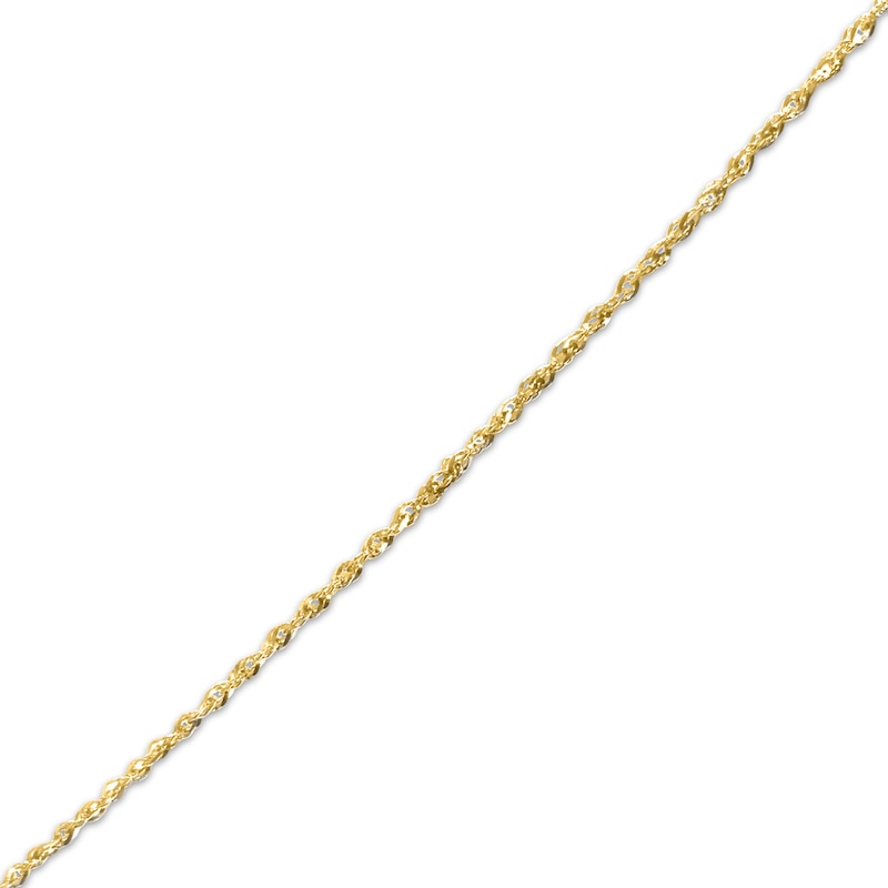 Main Image 2 of Solid Singapore Chain Necklace 2.5mm 14K Yellow Gold 20&quot;