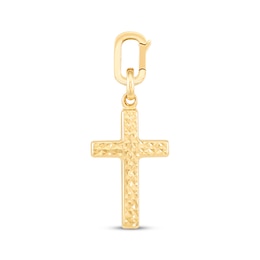 Charmed Memories Diamond-Cut Cross Charm 10K Yellow Gold