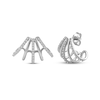 Thumbnail Image 1 of Diamond Five-Row Split J-Hoop Huggie Earrings 1/3 ct tw 10K White Gold