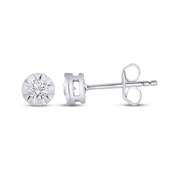 Lab-Grown Diamonds by KAY Round-Cut Solitaire Stud Earrings 1/4 ct tw Sterling Silver (I/SI2)