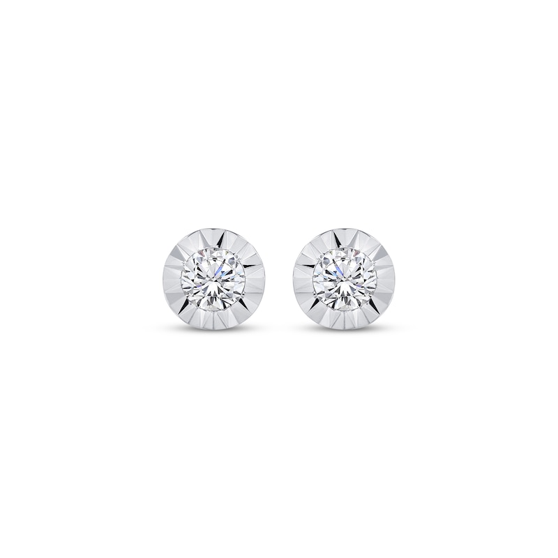 Main Image 2 of Lab-Grown Diamonds by KAY Round-Cut Solitaire Stud Earrings 1/4 ct tw Sterling Silver (I/SI2)