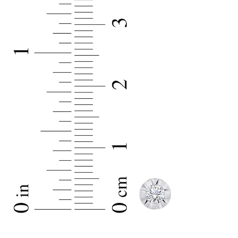 Main Image 4 of Lab-Grown Diamonds by KAY Round-Cut Solitaire Stud Earrings 1/4 ct tw Sterling Silver (I/SI2)