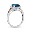 Thumbnail Image 3 of Le Vian Pear-Shaped Blue Topaz Ring 1/4 ct tw Diamonds 14K Vanilla Gold