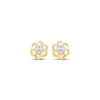 Thumbnail Image 2 of Diamond Solitaire Flower Swirl Stud Earrings 1/10 ct tw 10K Yellow Gold (I/I2)