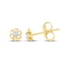 Thumbnail Image 3 of Diamond Solitaire Flower Swirl Stud Earrings 1/10 ct tw 10K Yellow Gold (I/I2)