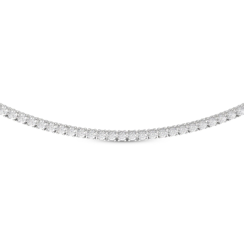 Main Image 1 of THE LEO Diamond Tennis Necklace 7 ct tw 14K White Gold 16&quot;