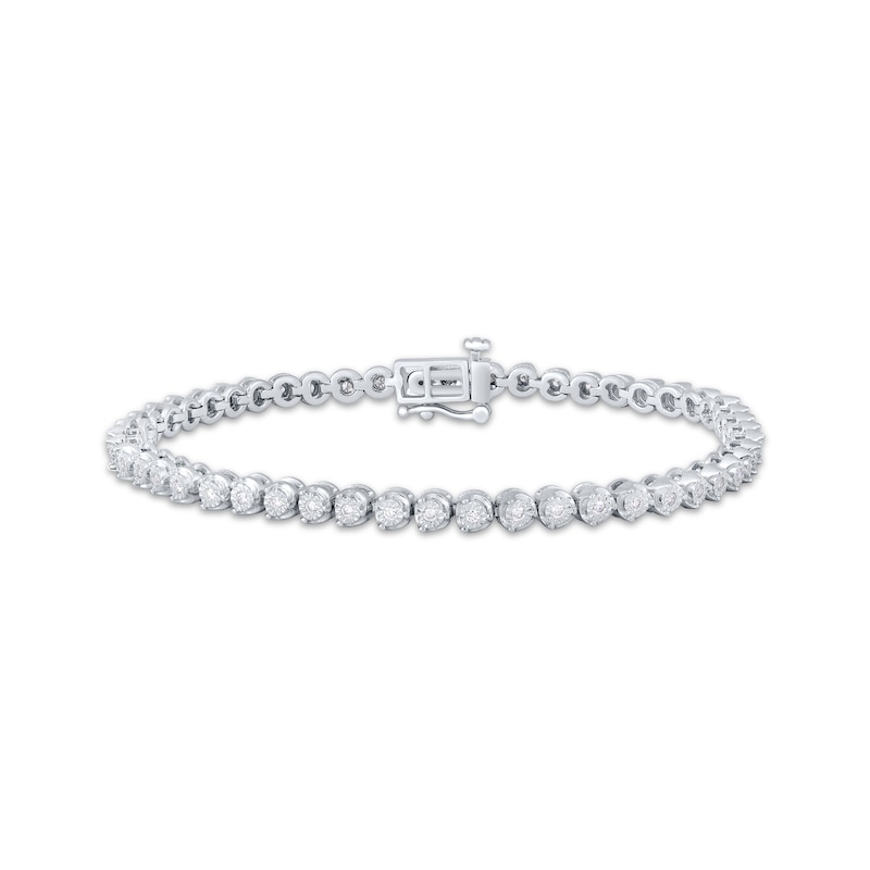 Main Image 1 of Lab-Grown Diamonds by KAY Tennis Bracelet 1/2 ct tw Sterling Silver 7&quot;