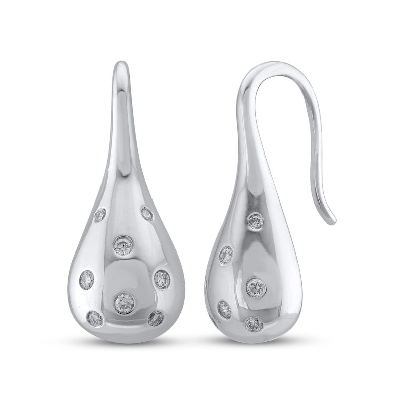 Main Image 1 of STUDIO BY KAY Diamond Scatter Teardrop Earrings 1/6 ct tw Sterling Silver