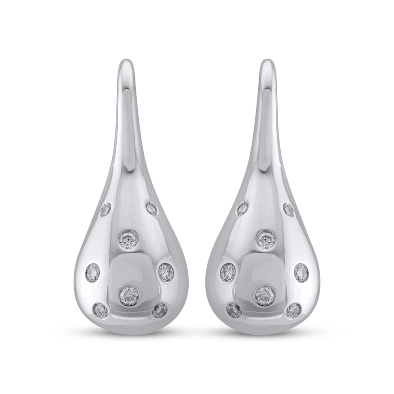 Main Image 2 of STUDIO BY KAY Diamond Scatter Teardrop Earrings 1/6 ct tw Sterling Silver