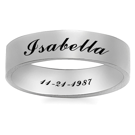 Engravable Wedding Band