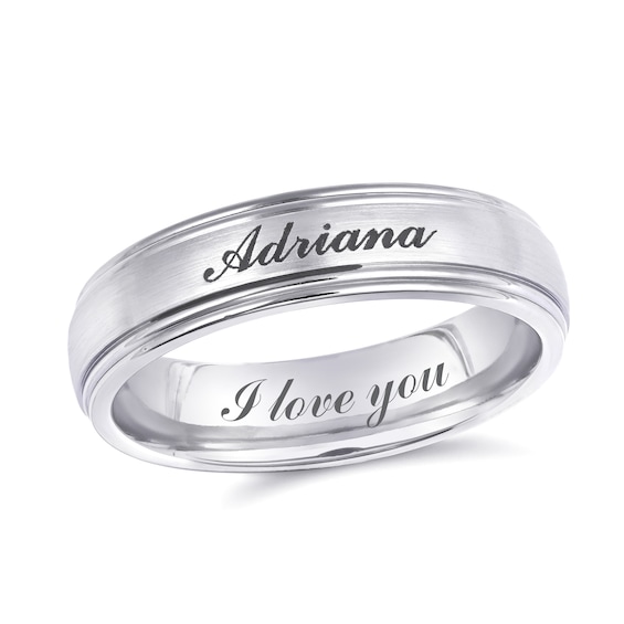 Engravable Wedding Band