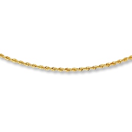 Rope Chain Necklace Solid 14K Yellow Gold 20&quot;