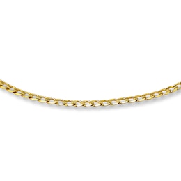 Curb Link Chain Solid 10K Yellow Gold 20&quot;