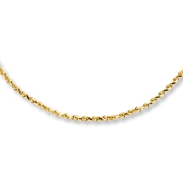 Rope Necklace Solid 10K Yellow Gold 18&quot;