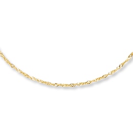 Solid Singapore Necklace 10K Yellow Gold 20&quot;