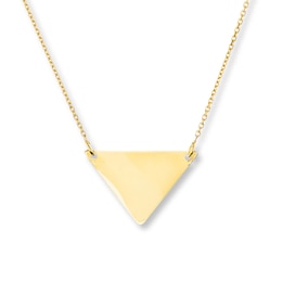 Triangle Necklace 14K Yellow Gold 18&quot;