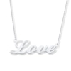 Thumbnail Image 1 of Love Necklace 14K White Gold 18&quot;