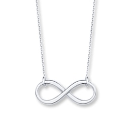 Infinity Necklace 14K White Gold 18&quot;