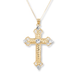 Cross Necklace 10K Yellow Gold 18&quot;