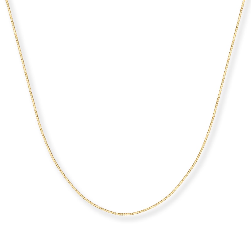 Main Image 1 of Solid Box Chain Necklace 14K Yellow Gold 16&quot;