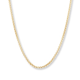 Hollow Box Chain 14K Yellow Gold 18&quot;