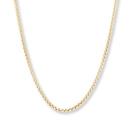 Box Chain Hollow 14K Yellow Gold 20&quot;