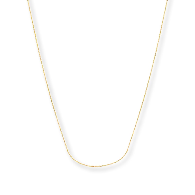 Main Image 1 of Solid Cable Chain 14K Yellow Gold 16&quot;