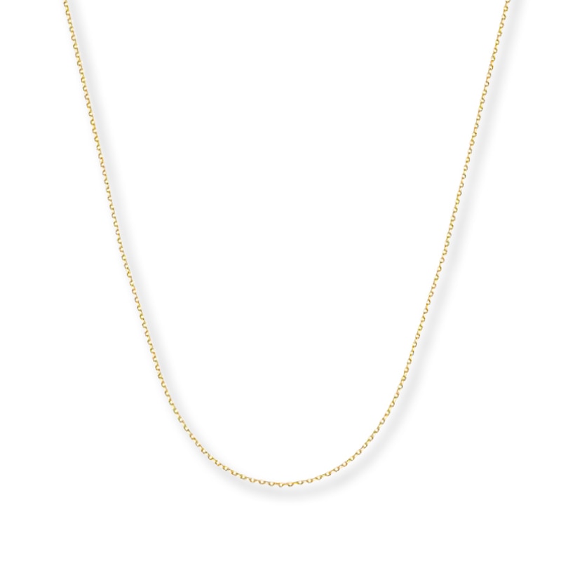 Main Image 1 of Solid Cable Chain Necklace 14K Yellow Gold 18&quot;