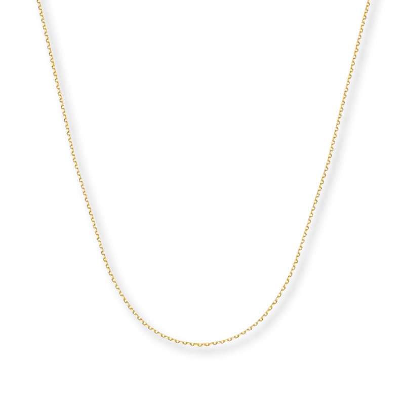 Main Image 1 of Solid Cable Chain Necklace 14K Yellow Gold 16&quot;