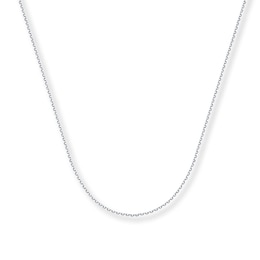 Solid Cable Chain Necklace 14K White Gold 16&quot;