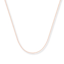 Solid Cable Chain Necklace 14K Rose Gold 20&quot;