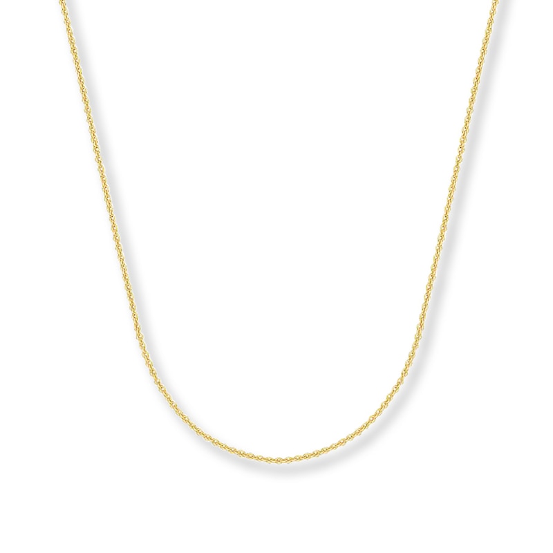 Main Image 1 of Solid Cable Chain Necklace 14K Yellow Gold 18&quot;