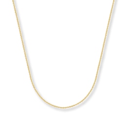 1.5mm Cable Chain Necklace Solid 14K Yellow Gold 24&quot;