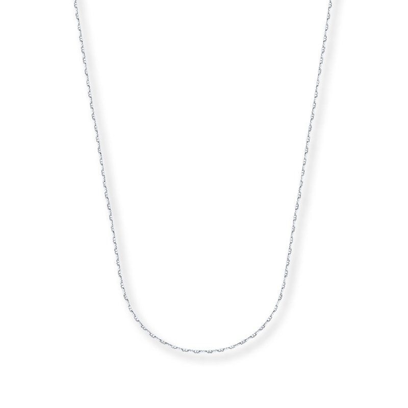 Main Image 1 of Solid Mariner Chain Necklace 14K White Gold 18&quot;