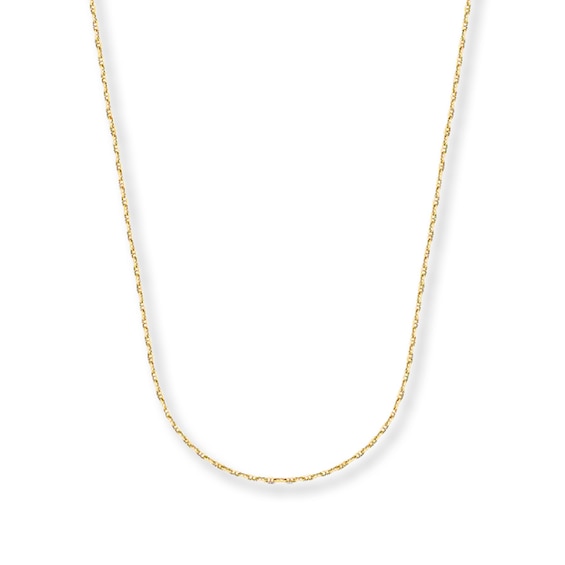 Mariner Chain Necklace Solid 14K Yellow Gold 20"