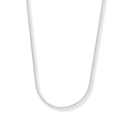 Solid Chain Necklace Sterling Silver 24