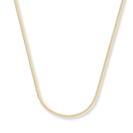 Solid Wheat Chain Necklace 14K Yellow Gold 16&quot;