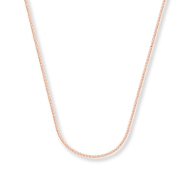 Solid Wheat Chain Necklace 14K Rose Gold 16&quot;